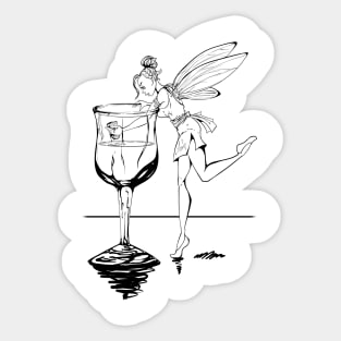 Wine Faerie Sticker
